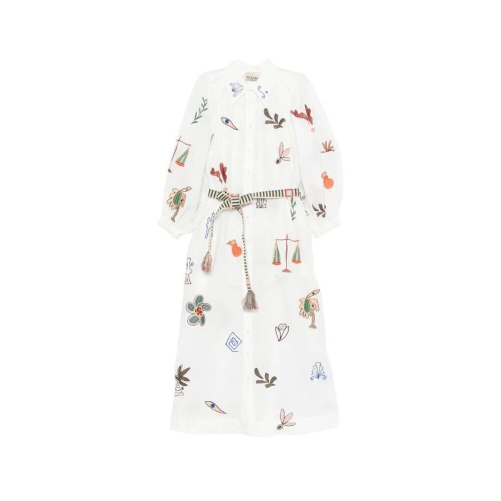 Alémais Women `Mina` Embroidered Shirt Dress